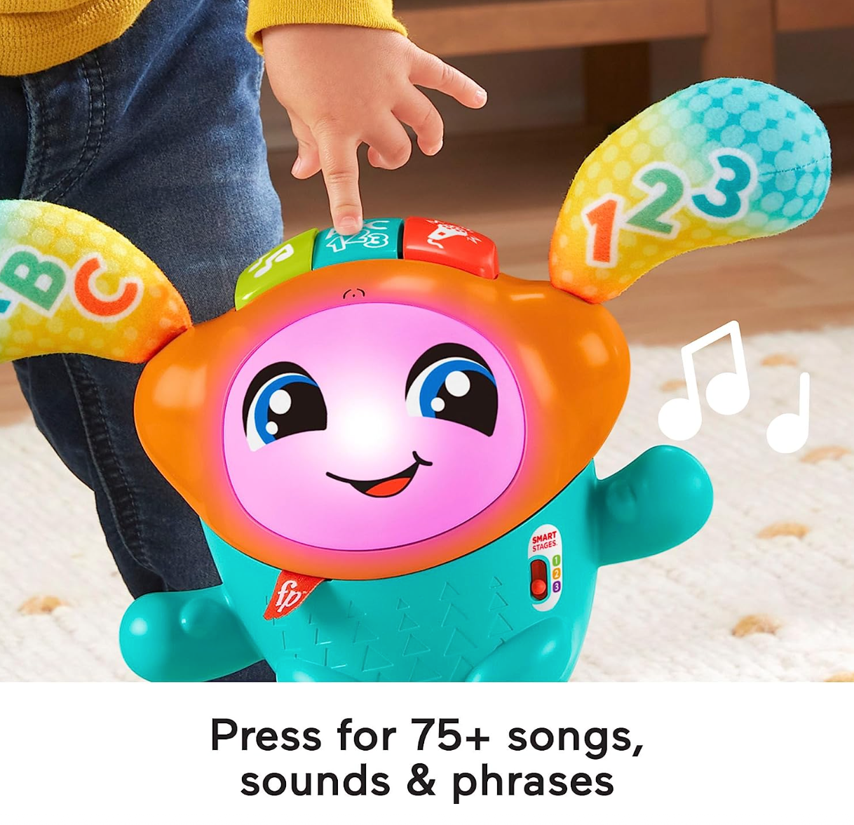 Fisher-Price Baby & Toddler Learning Toy Dj Bouncin’ Beats With Music Lights & Bouncing Action For Ages 6+ Months