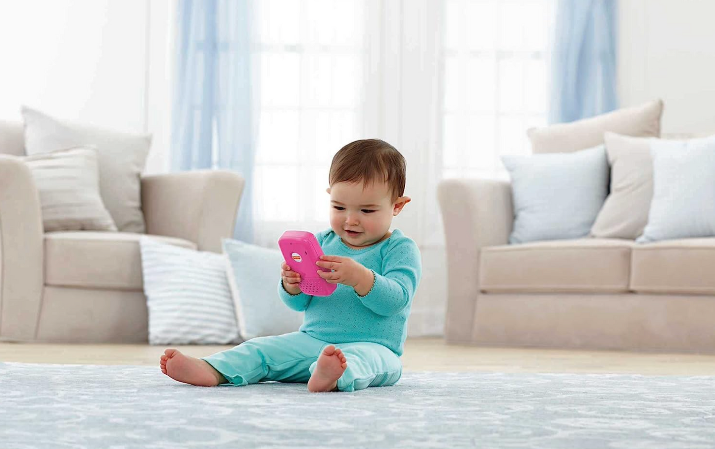 Fisher-Price Laugh & Learn Baby & Toddler Toy Smart Phone With Educational Music & Lights For Ages 6+ Months, Pink
