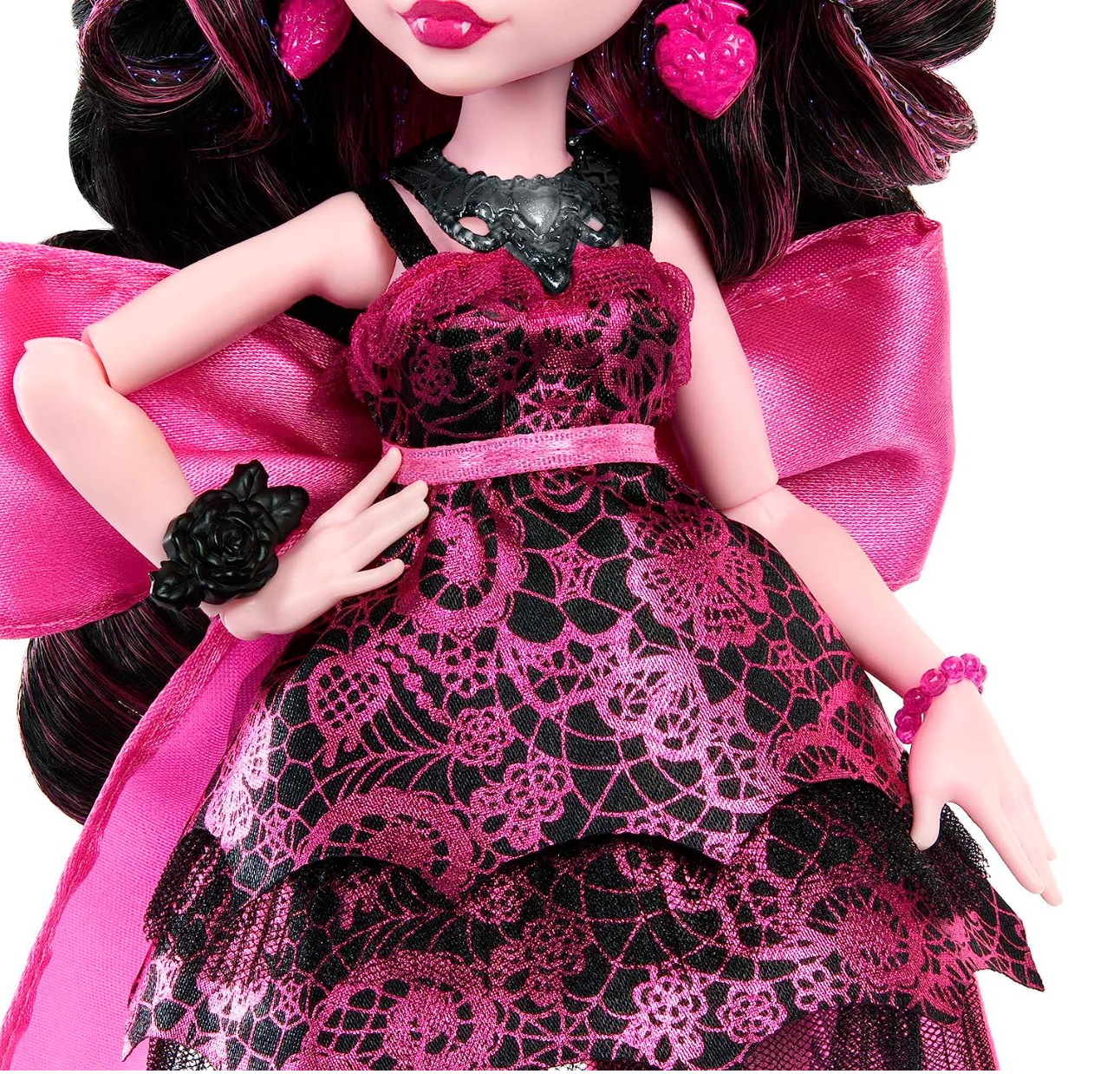 Monster High Draculaura Doll in Monster Ball Party Dress with Themed Accessories Like Chocolate Fountain