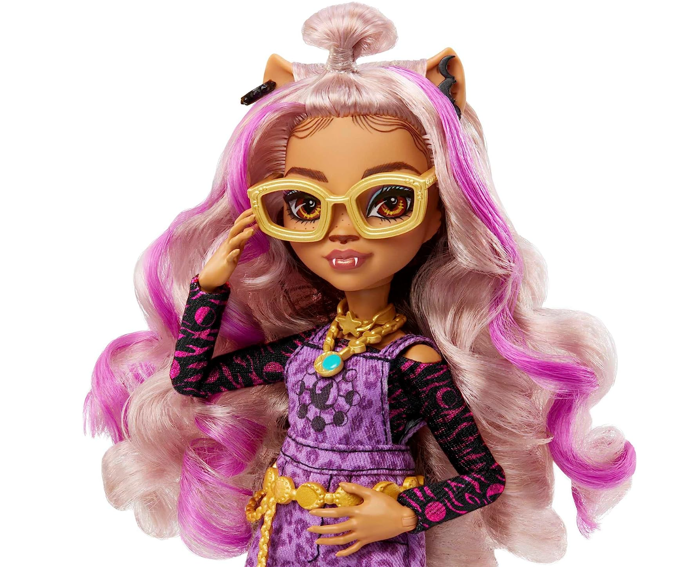 Monster High Clawdeen Wolf Fashion Doll with Purple Streaked Hair, Signature Look, Accessories & Pet Dog