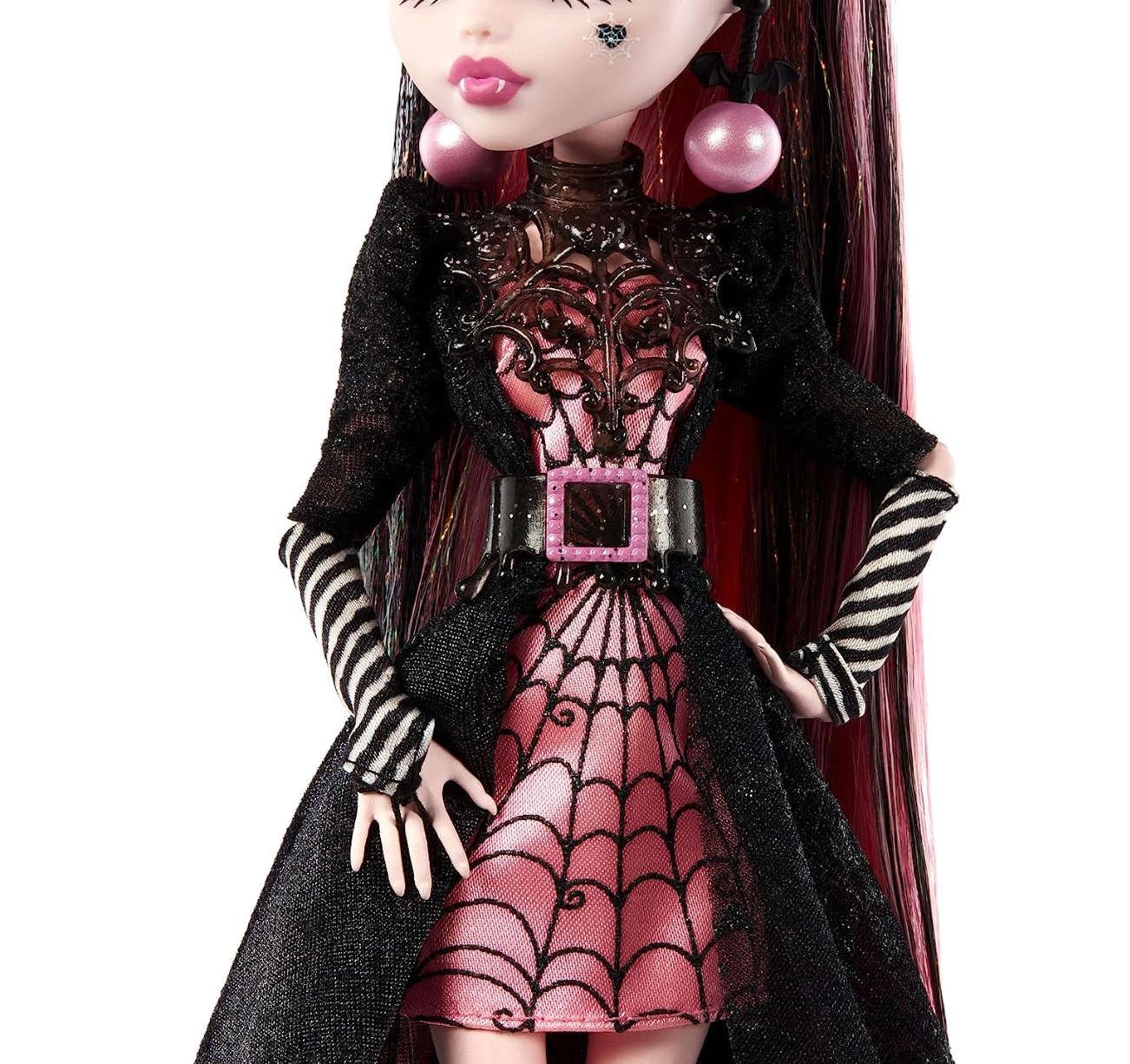 Monster High Draculaura Doll, Special Howliday Edition, Pink and Black Gown, High Fashion, Holiday Collection, Gifts for Girls and Boys
