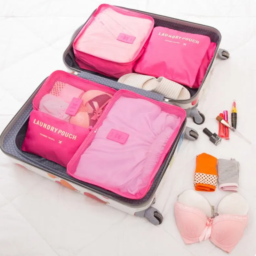 旅行かばん,ポータブル,折りたたみ式,整理整頓,衣類を整理するための6つの荷物のセット