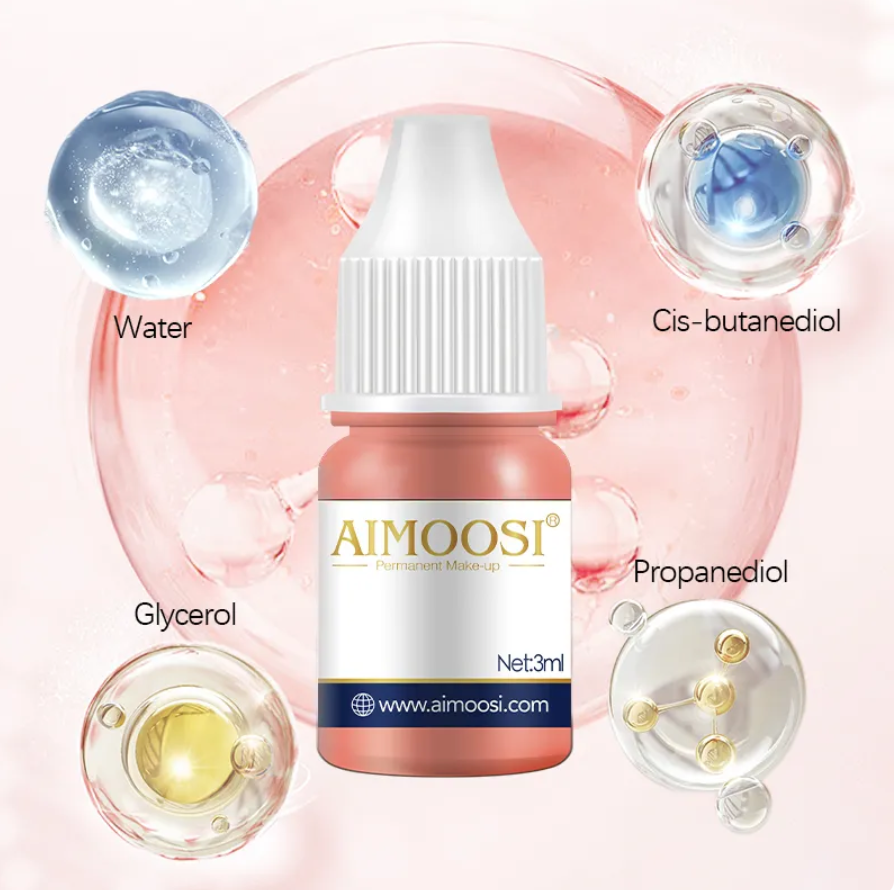 Amoosi-アートワークのインク,半永久的なマイクロブレード,顔料,唇,タトゥー用品,3ml