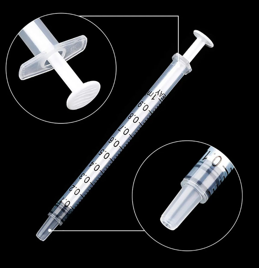 1ミリリットル注射器 + 30グラム4ミリメートルの射出針描画針注射ツールシャープ指摘使い捨て針メソ
