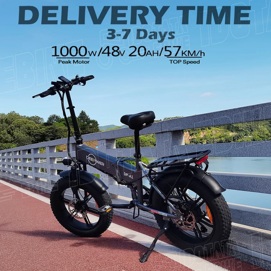 Idtata-折りたたみ式電動マウンテンバイク,1000w,48v,20Ah, 20インチ幅タイヤ