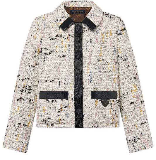 LOUIS VUITTON Bouclette Tweed Boxy Jacket