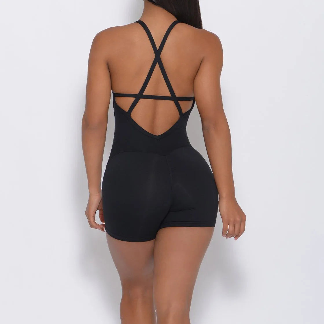 Yoga Set Women's Jumpsuit Sexy Buttocks Sports One-piece Fitness Suit Backless Cross Bodysuit 2024 Solid Color Sets Gym Clothing