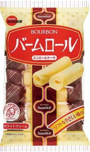 Bourbon Balm Roll, 7 Pieces x 1 Bag　japanese sweets cake
