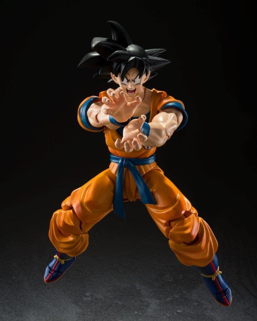 BANDAI SPIRITS S.H.Figuarts Dragon Ball Super Super Hero Son Goku SUPER HERO (Resale Version) Painted PVC & ABS posable figure, approximately 140mm