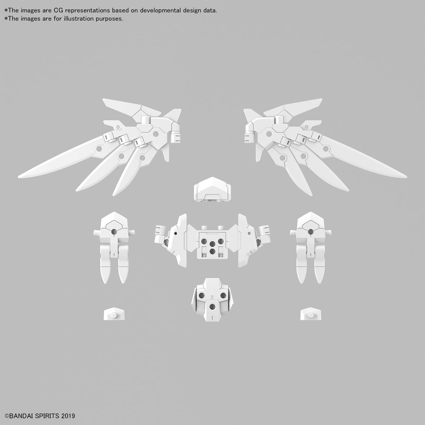 BANDAI SPIRITS 30MM Optional Parts Set 17 (Wing Unit 1) 1/144 scale color coded plastic model