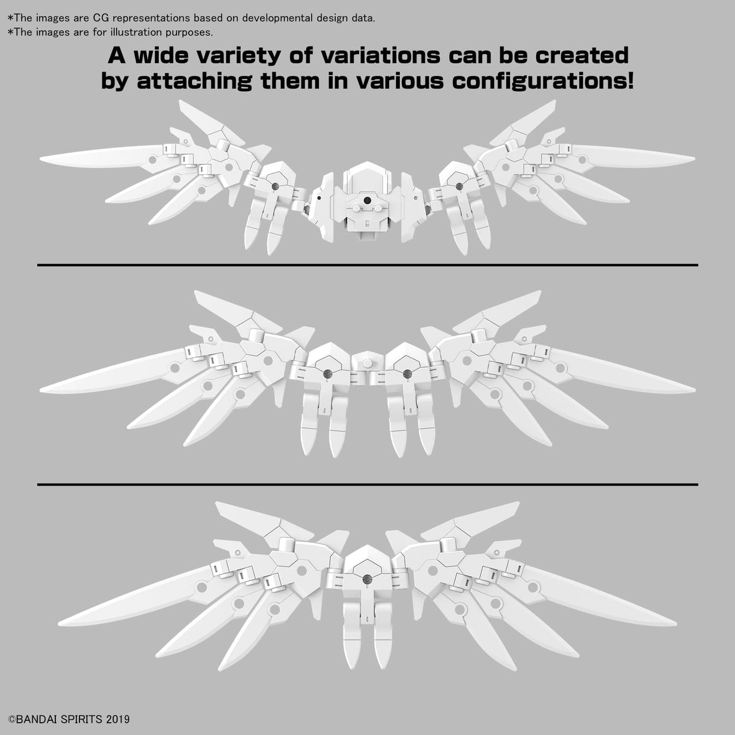 BANDAI SPIRITS 30MM Optional Parts Set 17 (Wing Unit 1) 1/144 scale color coded plastic model