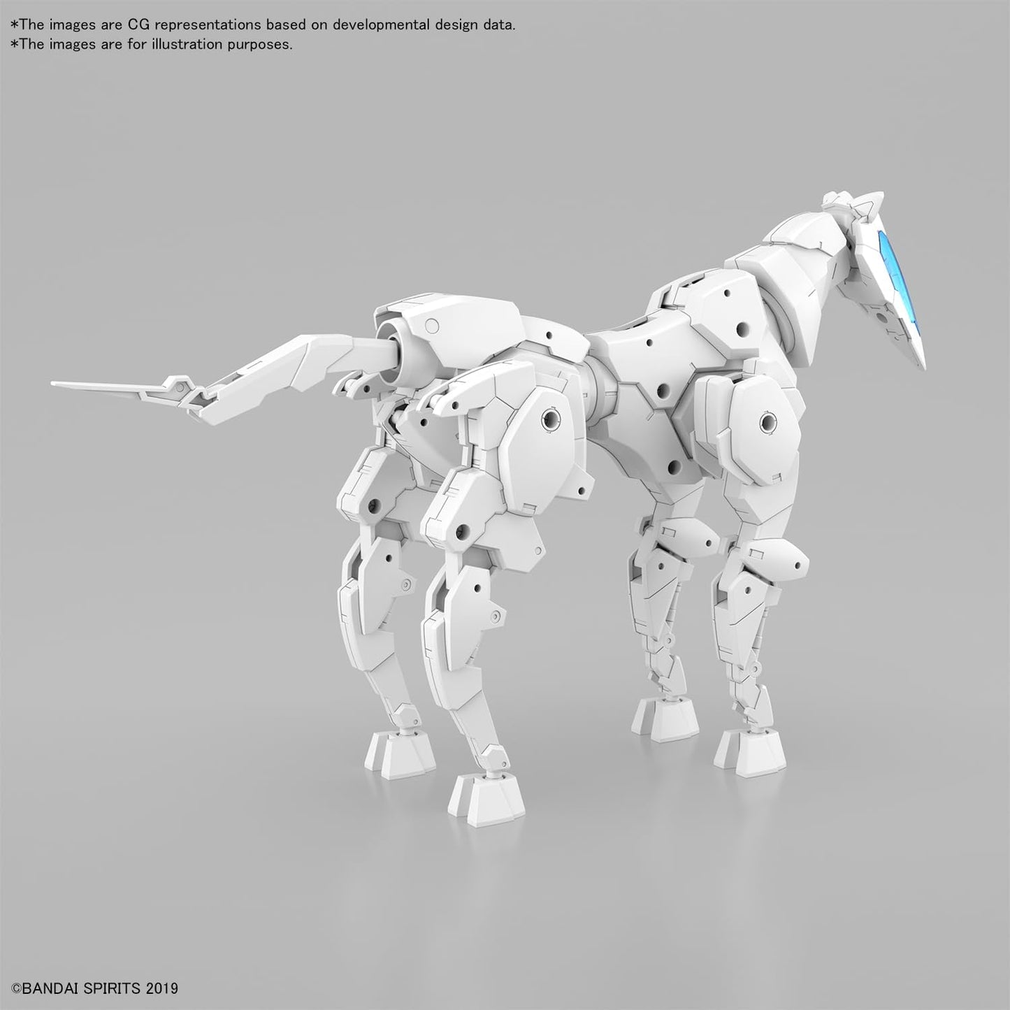 BANDAI SPIRITS 30MM Exa Vehicle (Horse Mecha Ver.) [White] 1/144 Scale Color-Coded Plastic model