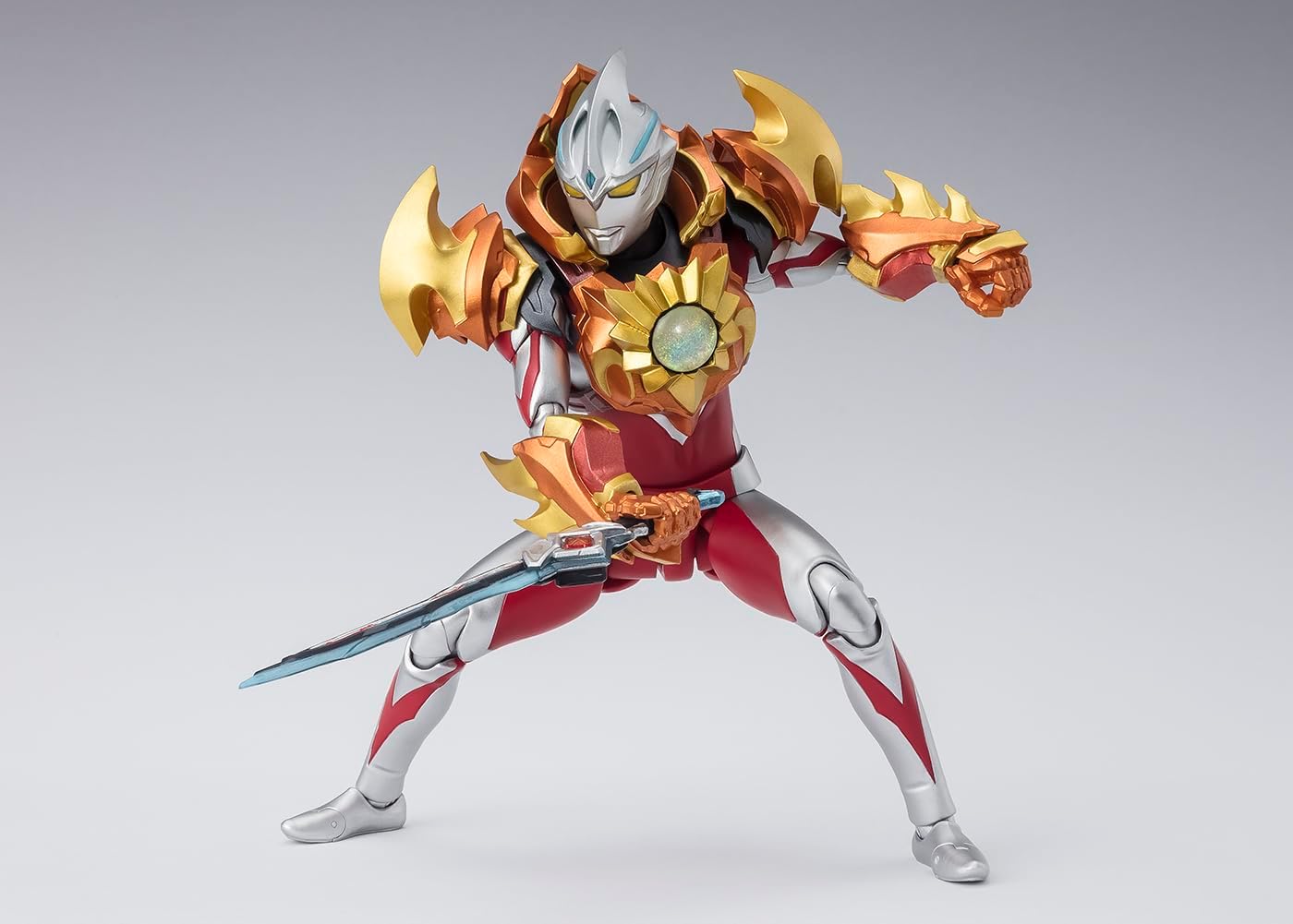 BANDAI SPIRITS S.H.Figuarts Ultraman Ark Solis Armor Painted PVC & ABS posable figure, approx. 150mm