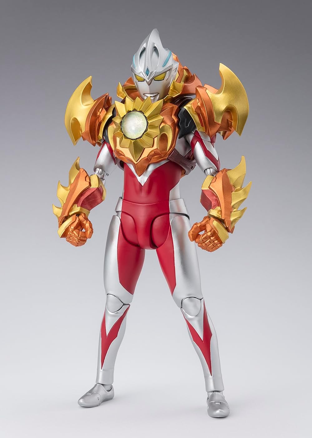 BANDAI SPIRITS S.H.Figuarts Ultraman Ark Solis Armor Painted PVC & ABS posable figure, approx. 150mm