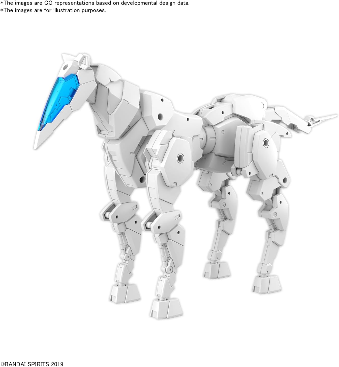 BANDAI SPIRITS 30MM Exa Vehicle (Horse Mecha Ver.) [White] 1/144 Scale Color-Coded Plastic model