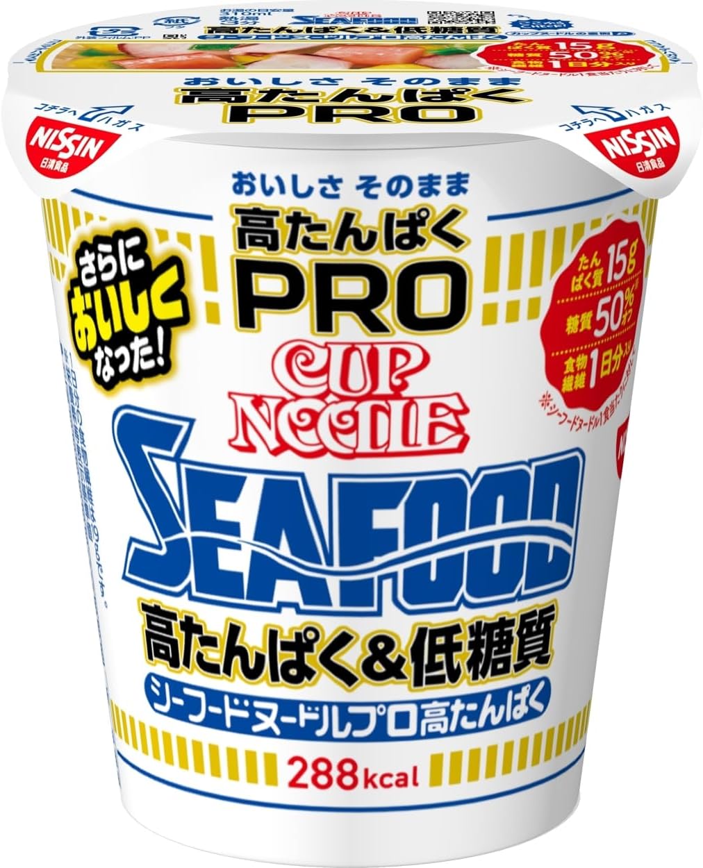 Cup Noodle PRO High Protein & Low Sugar Seafood Noodle [With Dietary Fiber for One Day] Nissin Foods Cup Noodles 78g x 12