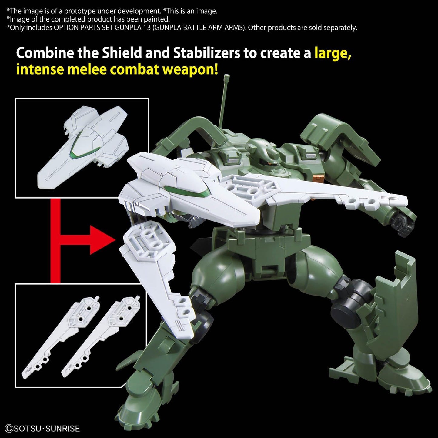 BANDAI SPIRITS Option Parts Set Gundam Model Kits 13 (Gundam Model Kits Battle Arm Arms)