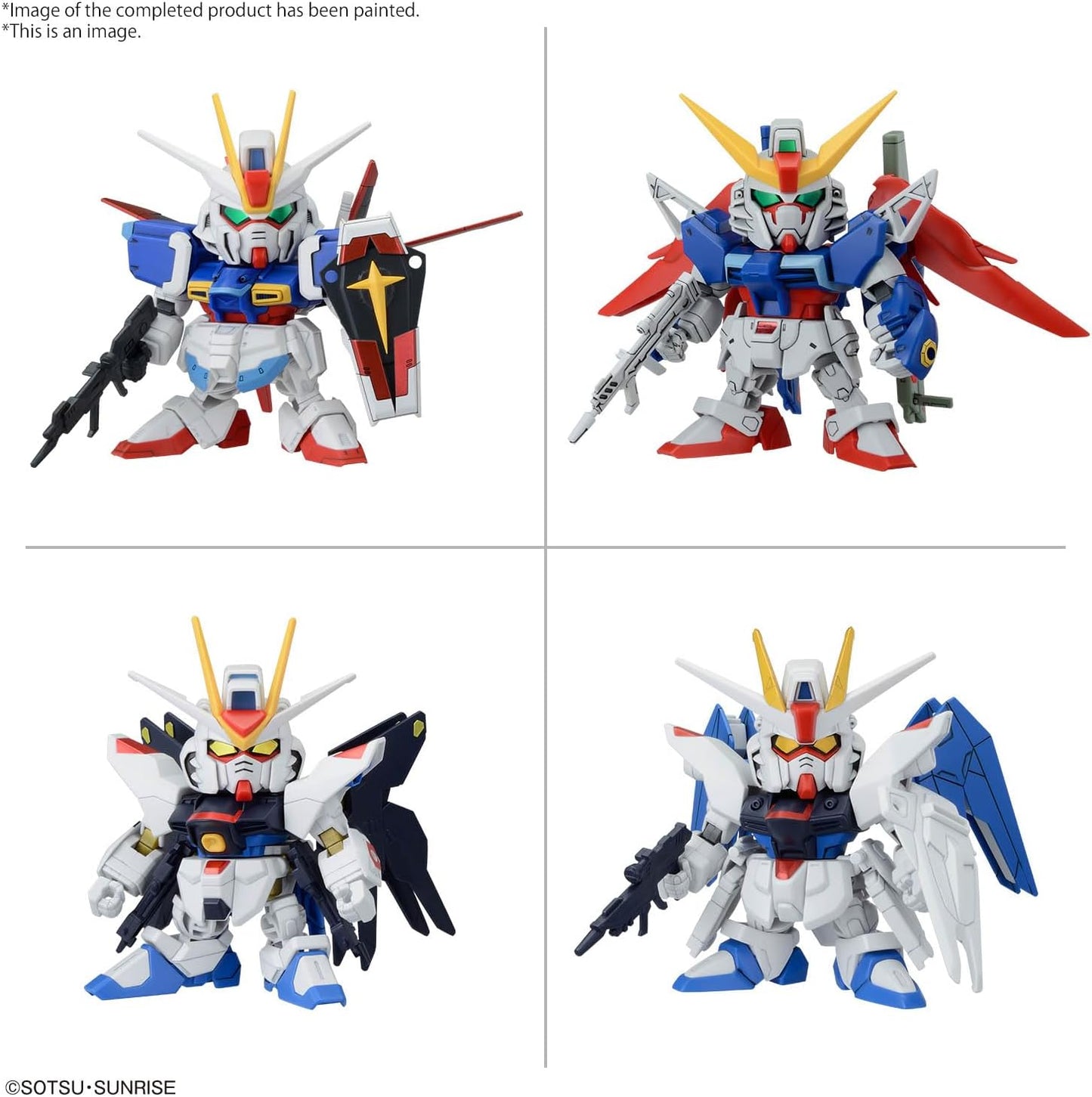 BANDAI SPIRITS SD Gundam BB Warrior Mobile Suit Gundam SEED C.E. Showdown of Fate Set Pre-Colored Plastic model