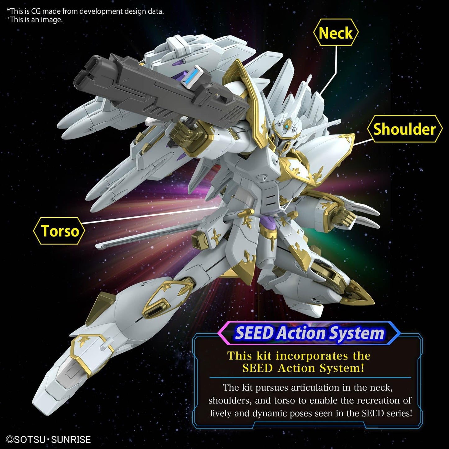 BANDAI SPIRITS HG Gundam Seed Freedom Black Knight Scord Carla 1/144 scale color coded plastic model