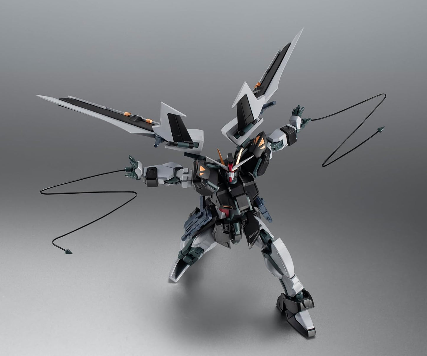 BANDAI SPIRITS ROBOT SPIRITS <SIDE MS> Gundam SEED C.E.73 -STARGAZER- GAT-X105E+AQM/E-X09S Strike Noir Gundam ver. A.N.I.M.E. approx. 125mm PVC&ABS Painted Pre-Painted Posable Figure