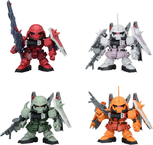 BANDAI SPIRITS SD Gundam BB Warrior Gundam SEED DESTINY ZGMF Zaku Series Set Color-Separated Plastic Model