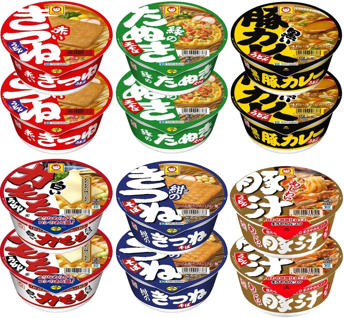 Maruchan Cup Noodles Colorful 6 Kinds 12 Meals Assortment Set