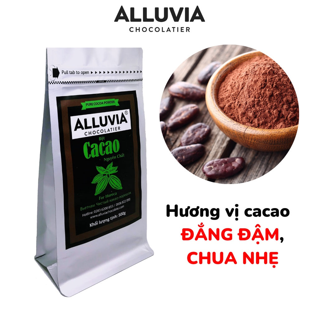 Alluvia Chocolate 100% unsweetened pure cocoa powder in large packs suitable for cafes