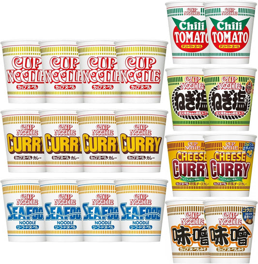 NISSIN FOODS Cup Noodle Series 7 Type Assortment (Regular Size 7 Type/Total 20 pcs) Cup Noodle Assortment Boxed Bought