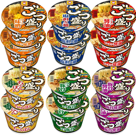 Maruchan Gotsumori Ramen 6 types 12 meals Comparison set Gotsumori wonton, soy sauce ramen, gotsumori corn miso ramen, gotsumori rich pork bone ramen, gotsumori pork bone soy sauce ramen, gotsumori salt tantanmen, gotsumori champon