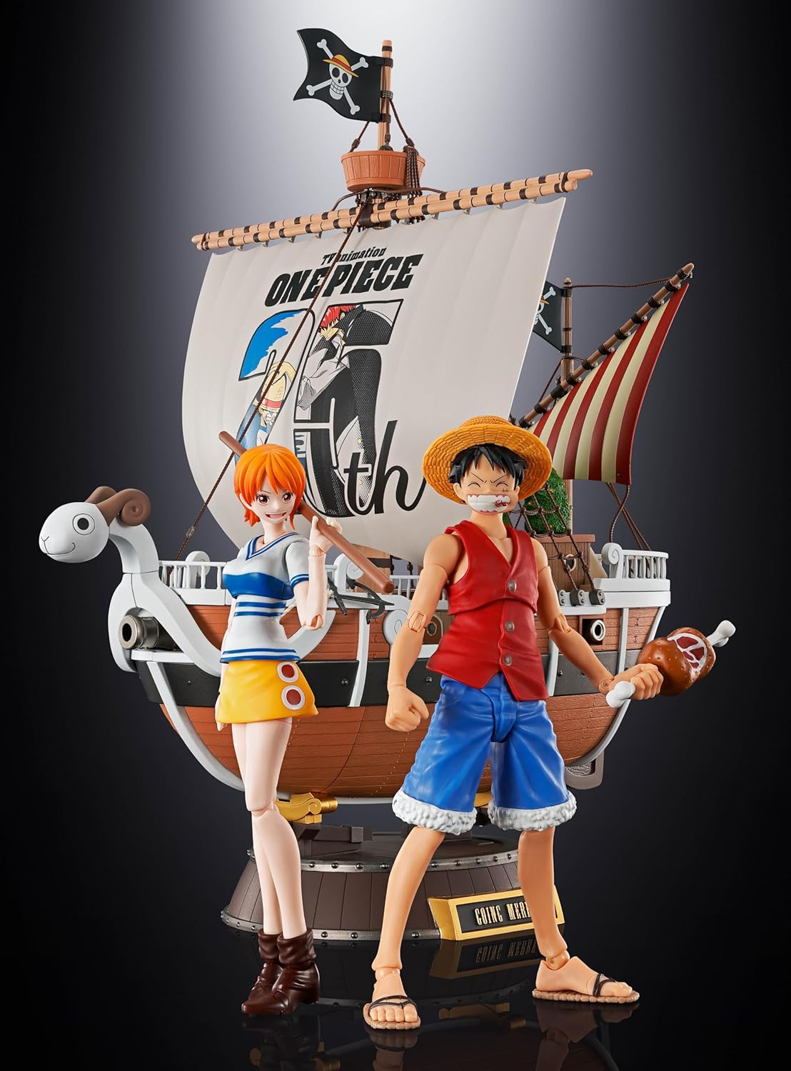 BANDAI SPIRITS Chogokin ONE PIECE Going Merry -ONE PIECE Anime 25th Anniversary Memorial edition- Painted 280mm PVC&ABS & Die-cast Complete Posable Figure