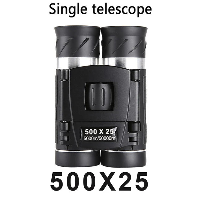 500X25 Portable Hd Zoom 5000M/50000M Binoculars Telescope Powerful Folding Long-Distance Vision Hunting Outdoor Camping Sports