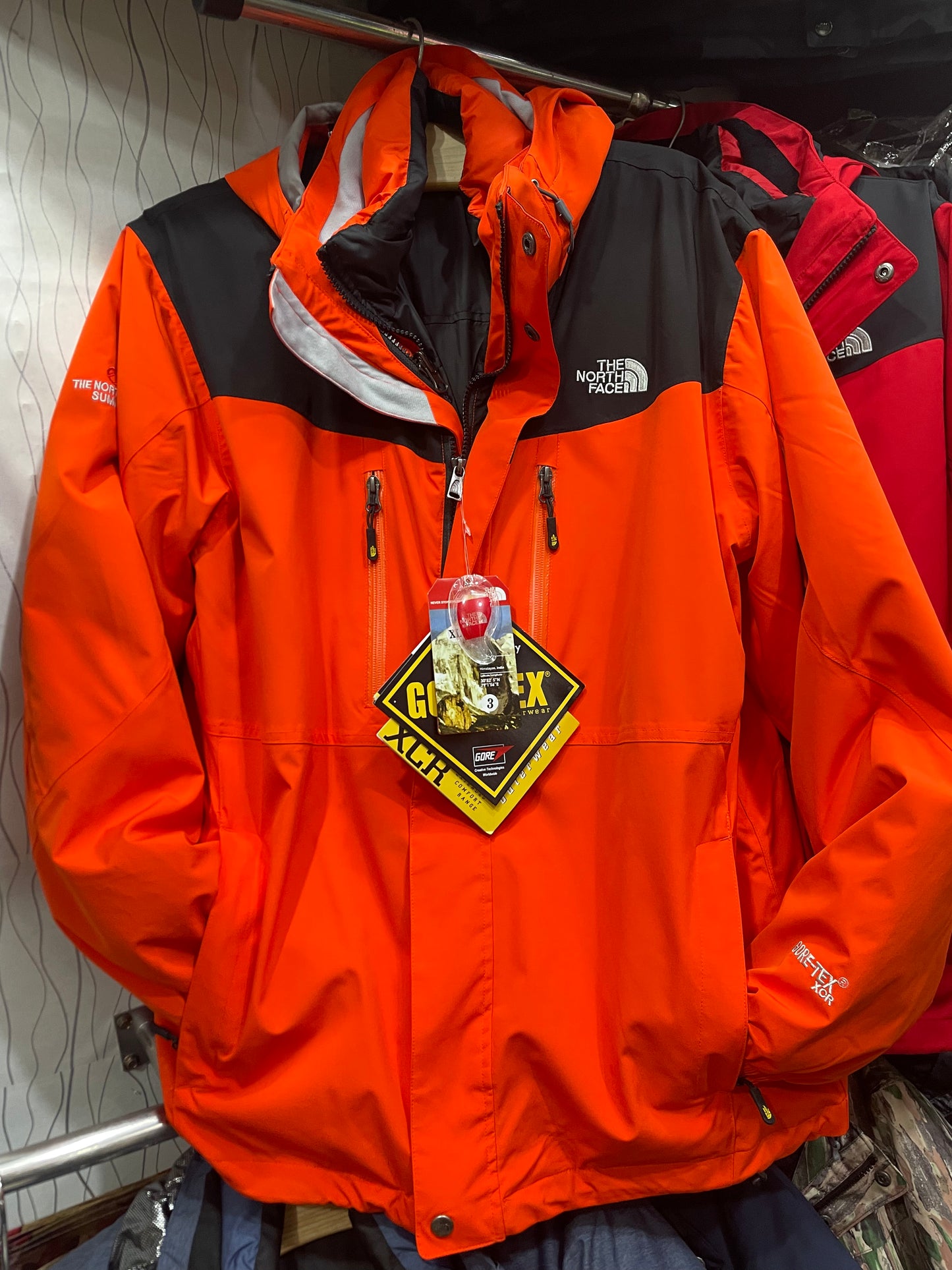 THE NORTH FACE Gore-Tex Mountain Parka White ORANGE