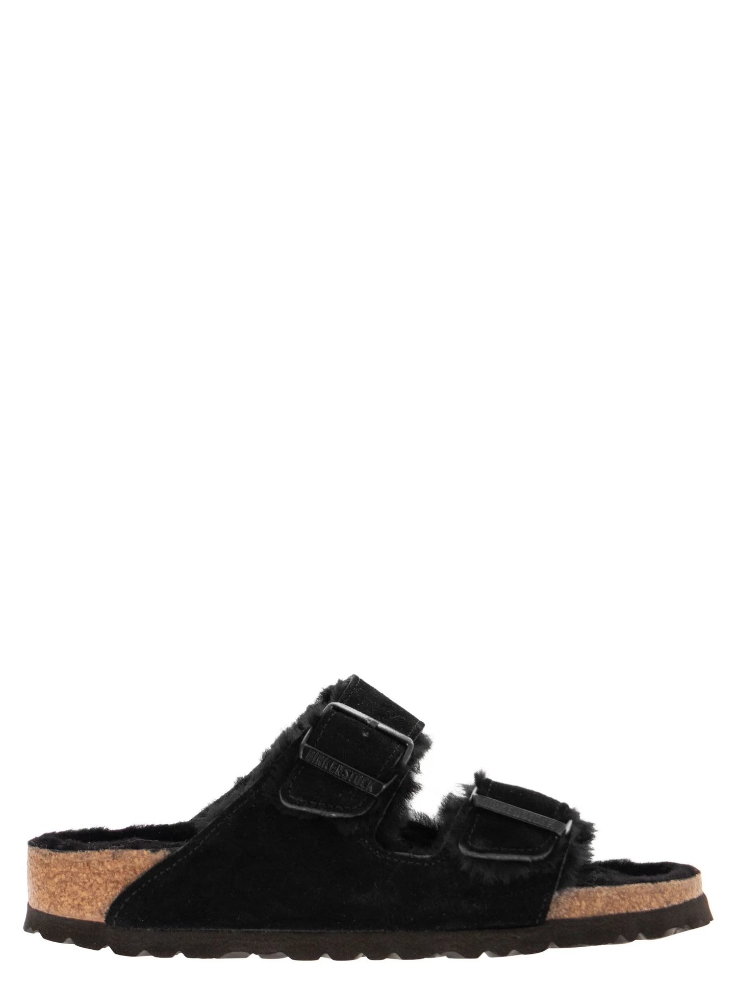 Birkenstock Arizona Suede Lamb Fur Slipper