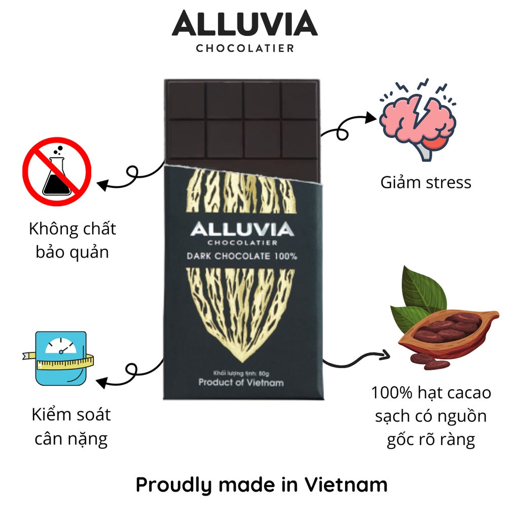 Alluvia 100% bitter dark chocolate, Extreme Dark Chocolate Sugar Free