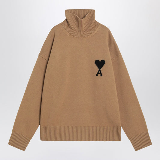 Ami Ami Paris Camel Ami De Coeur Turtleneckセーター - Image 1