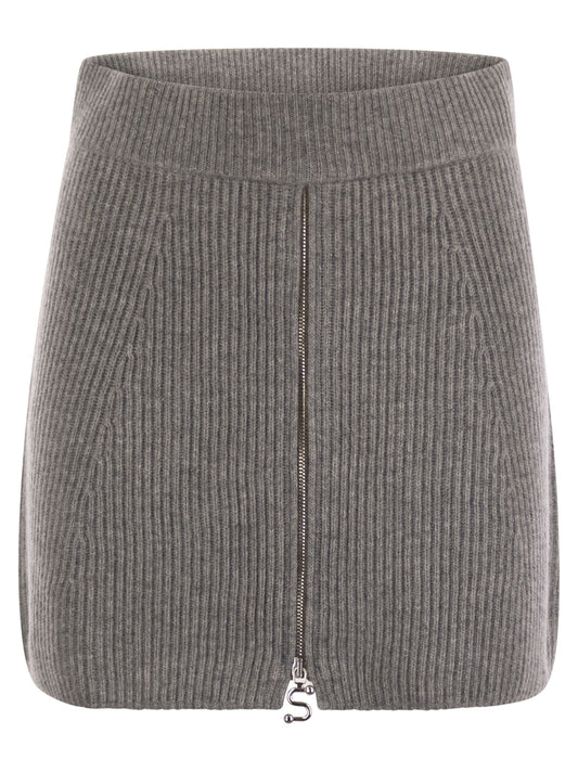Sportmax Sportmax Refolo Wool And Cashmere Skirt - Image 1