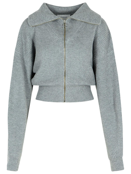 Sportmax SportMax 'Calipso'ミディアムグレーカシミアブレンドカーディガン - Image 1