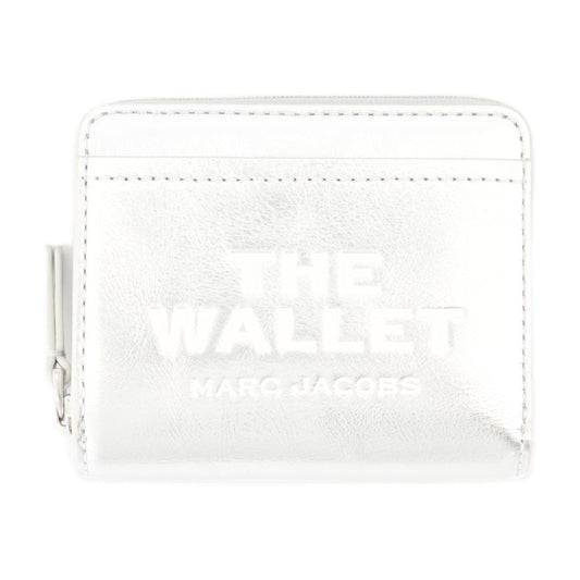 Marc ミニコンパクトウォレットマークジェイコブスレザーシルバー - Image 1