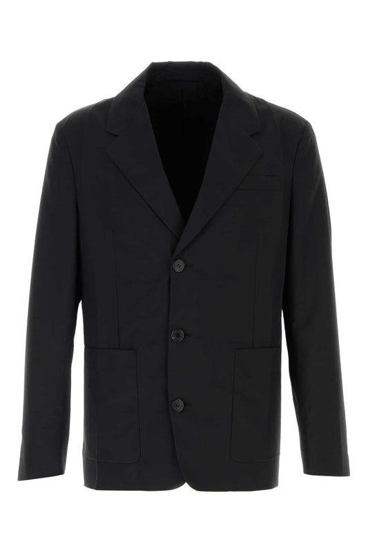 Prada プラダ ブラック ウール ブレンド ブレザー - Image 1