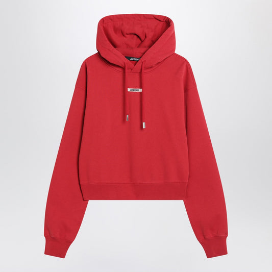 Jacquemus Jacquemus Red Hoodie With Logo Patch - Image 1