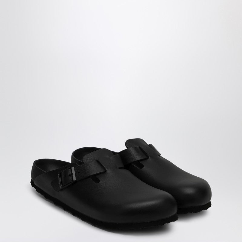 Birkenstock 滑らかな革のビルケンシュトックボストンスリッパブラック - Image 1