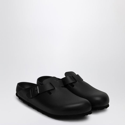 Birkenstock 滑らかな革のビルケンシュトックボストンスリッパブラック - Image 1