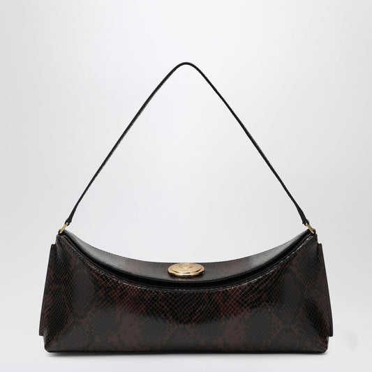 Jacquemus Jacquemus Embossed Python Effect Leather Ovalo Clutch - Image 1