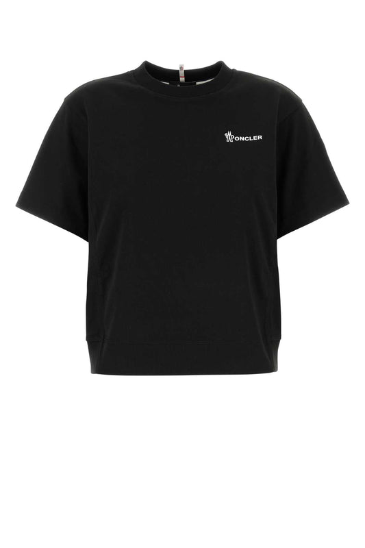 Moncler モンクラーグレノーブルブラックコットンTシャツ - Image 1