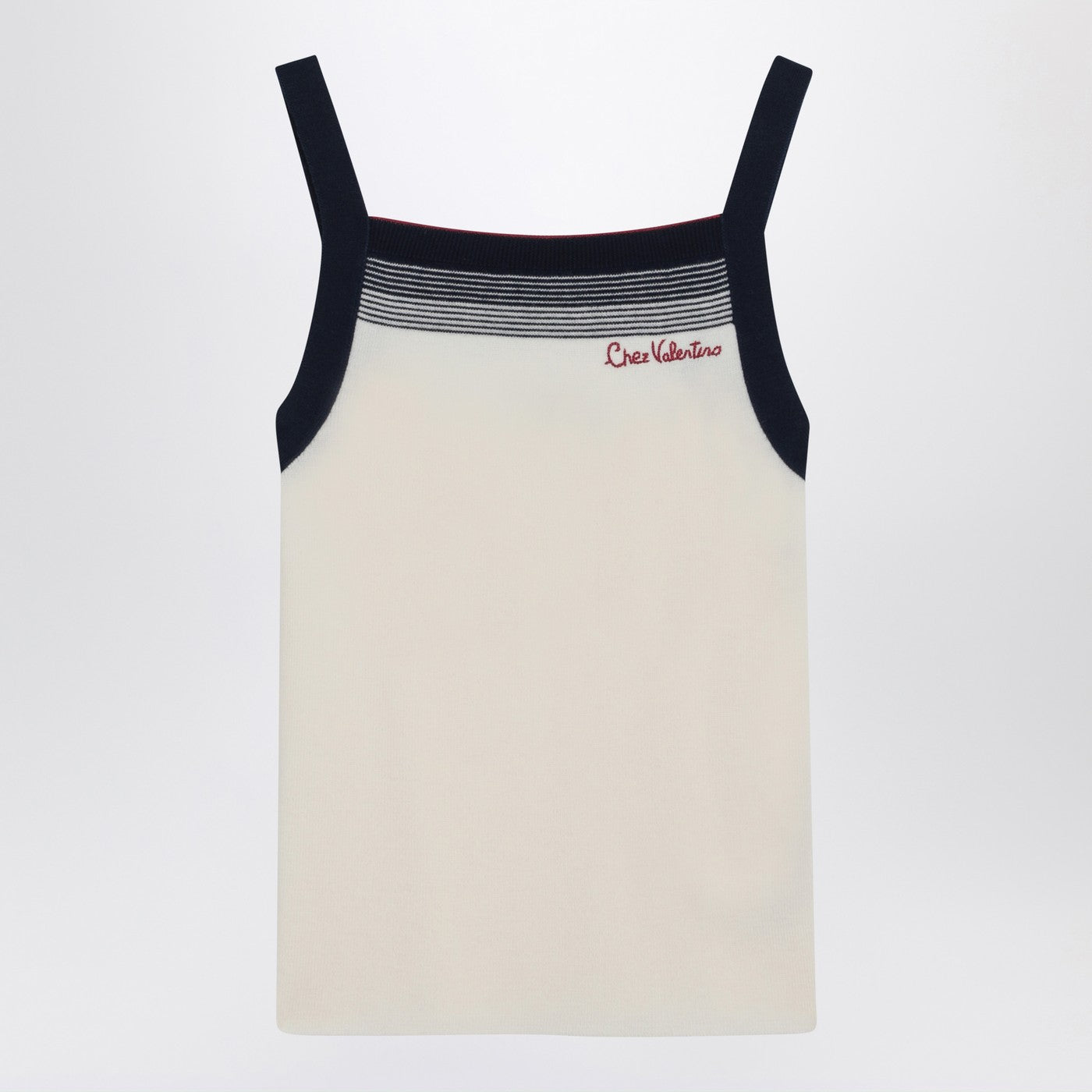 Valentino ウールのChez Valentino刺繍、Valentinoトップ - Image 1