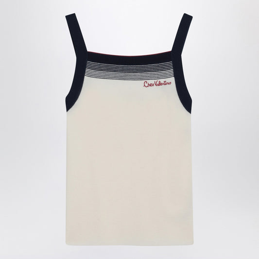 Valentino ウールのChez Valentino刺繍、Valentinoトップ - Image 1