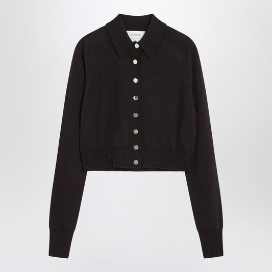 Sportmax 羊毛のSportMax Dark Brown Cardigan - Image 1