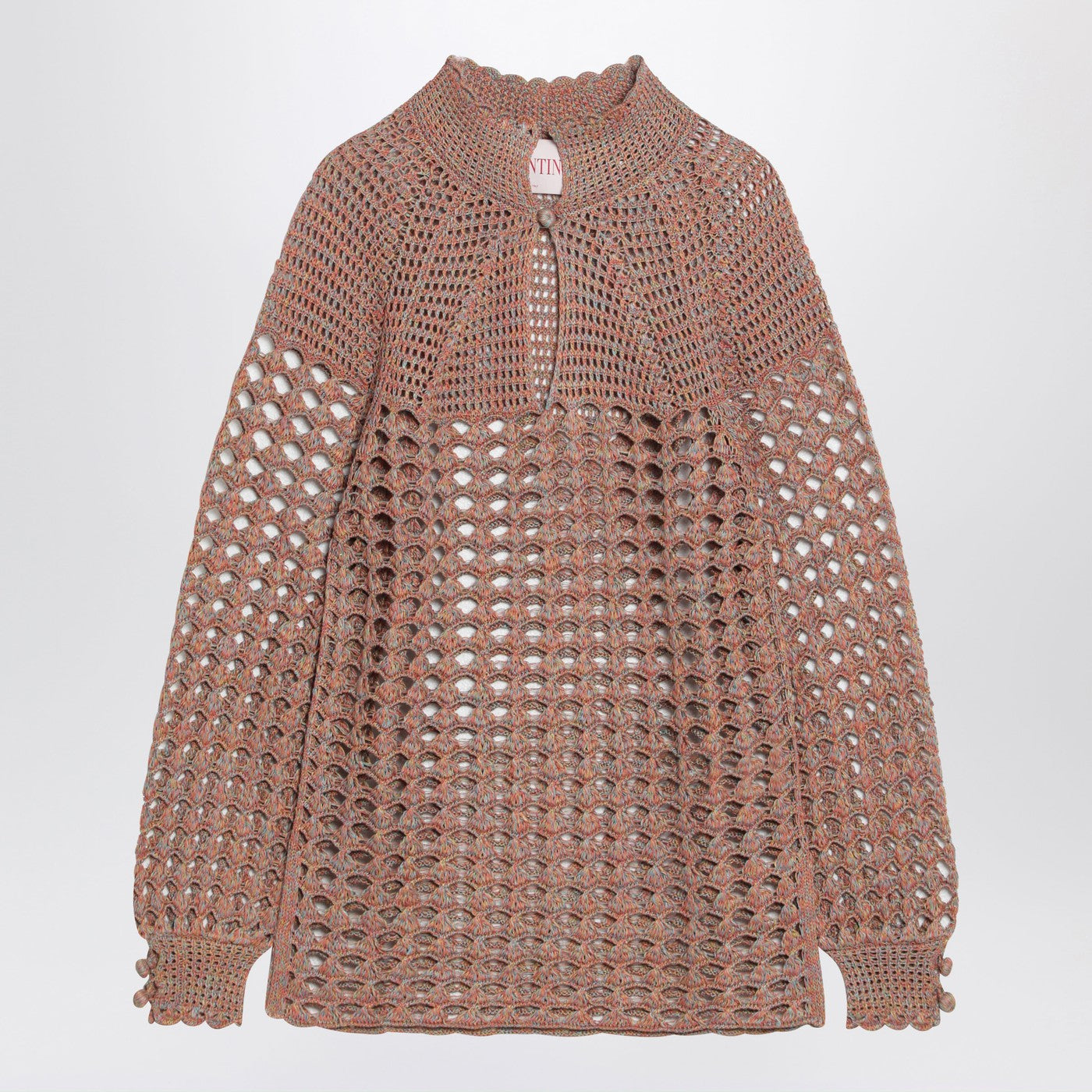 Valentino リネンブレンドのバレンティーノオープンワークセーター - Image 1