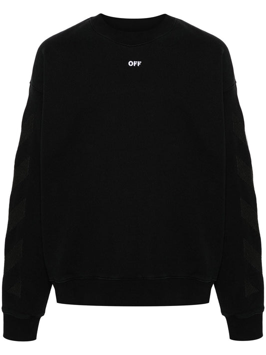 Off Off White Diagonal Striped Sweatshirt - Image 1