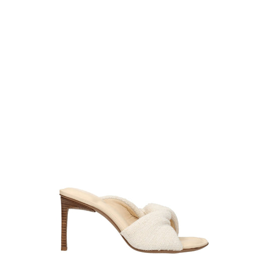 Jacquemus Jacquemus Sandali Donna Tessuto Beige/Bianco Sporco - Image 1